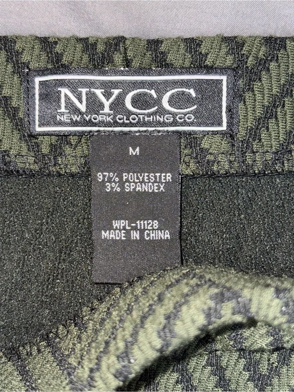 NWT NYCC Green & Black Herringbone Pencil Skirt Size Medium
